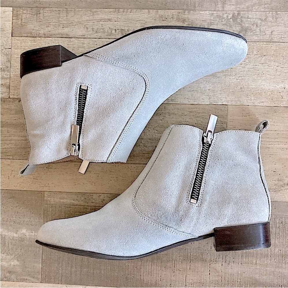 ALEX + ALEX Suede Ankle Boots Tan Grey Size 8.5 Women’s